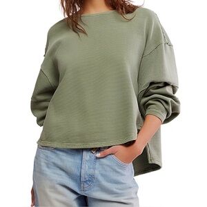 Free People Oil Green Women's Sweatshirt